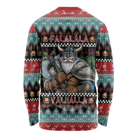 Vikings Christmas Long Sleeve Shirt Warrior Santa - Wonder Print Shop