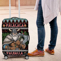 Vikings Christmas Luggage Cover Warrior Santa - Wonder Print Shop