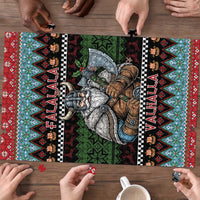 Vikings Christmas Puzzle Warrior Santa - Wonder Print Shop