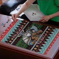 Vikings Christmas Puzzle Warrior Santa - Wonder Print Shop