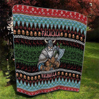 Vikings Christmas Quilt Warrior Santa - Wonder Print Shop