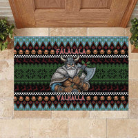 Vikings Christmas Rubber Doormat Warrior Santa - Wonder Print Shop