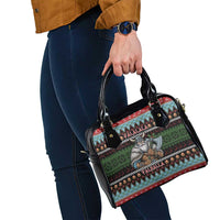 Vikings Christmas Shoulder Handbag Warrior Santa - Wonder Print Shop
