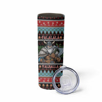 Vikings Christmas Skinny Tumbler Warrior Santa - Wonder Print Shop