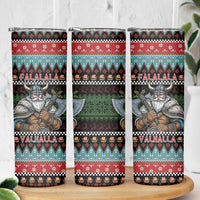 Vikings Christmas Skinny Tumbler Warrior Santa - Wonder Print Shop