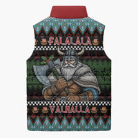 Vikings Christmas Sleeveless Puffer Jacket Warrior Santa - Wonder Print Shop