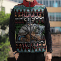 Vikings Christmas Sleeveless Puffer Jacket Warrior Santa - Wonder Print Shop