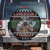 Vikings Christmas Spare Tire Cover Warrior Santa - Wonder Print Shop