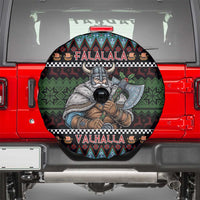 Vikings Christmas Spare Tire Cover Warrior Santa - Wonder Print Shop