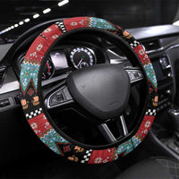 Vikings Christmas Steering Wheel Cover Warrior Santa - Wonder Print Shop