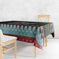 Vikings Christmas Tablecloth Warrior Santa - Wonder Print Shop