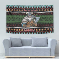 Vikings Christmas Tapestry Warrior Santa - Wonder Print Shop