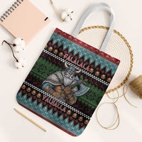 Vikings Christmas Tote Bag Warrior Santa - Wonder Print Shop