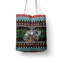 Vikings Christmas Tote Bag Warrior Santa - Wonder Print Shop