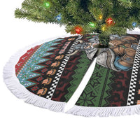 Vikings Christmas Tree Skirt Warrior Santa - Wonder Print Shop