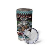 Vikings Christmas Tumbler Cup Warrior Santa - Wonder Print Shop