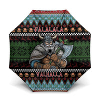 Vikings Christmas Umbrella Warrior Santa - Wonder Print Shop
