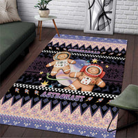 Astronaut Christmas Area Rug Gingerbread In Space - Wonder Print Shop