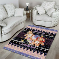 Astronaut Christmas Area Rug Gingerbread In Space - Wonder Print Shop