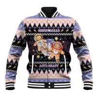 Astronaut Christmas Baseball Jacket Gingerbread In Space - Wonder Print Shop
