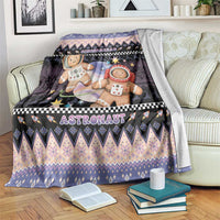 Astronaut Christmas Blanket Gingerbread In Space - Wonder Print Shop