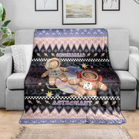 Astronaut Christmas Blanket Gingerbread In Space - Wonder Print Shop