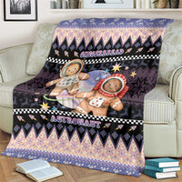 Astronaut Christmas Blanket Gingerbread In Space - Wonder Print Shop