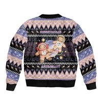 Astronaut Christmas Bomber Jacket Gingerbread In Space - Wonder Print Shop