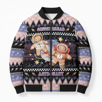Astronaut Christmas Bomber Puffer Jacket Gingerbread In Space - Wonder Print Shop