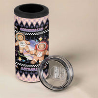Astronaut Christmas 4 in 1 Can Cooler Tumbler Gingerbread In Space - Wonder Print Shop