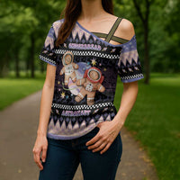 Astronaut Christmas Cross Shoulder Shirt Gingerbread In Space - Wonder Print Shop