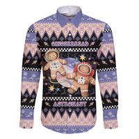 Astronaut Christmas Family Matching Long Sleeve Bodycon Dress and Hawaiian Shirt Gingerbread In Space - Wonder Print Shop