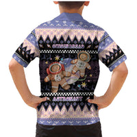Astronaut Christmas Family Matching Mermaid Dress and Hawaiian Shirt Gingerbread In Space - Wonder Print Shop