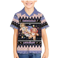 Astronaut Christmas Family Matching Mermaid Dress and Hawaiian Shirt Gingerbread In Space - Wonder Print Shop