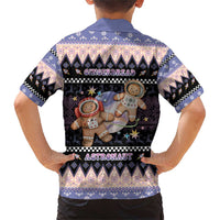 Astronaut Christmas Family Matching Short Sleeve Bodycon Dress and Hawaiian Shirt Gingerbread In Space - Wonder Print Shop
