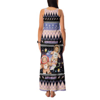 Astronaut Christmas Family Matching Tank Maxi Dress and Hawaiian Shirt Gingerbread In Space - Wonder Print Shop