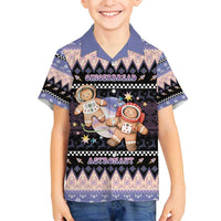 Astronaut Christmas Family Matching Tank Maxi Dress and Hawaiian Shirt Gingerbread In Space - Wonder Print Shop