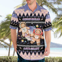 Astronaut Christmas Hawaiian Shirt Gingerbread In Space - Wonder Print Shop