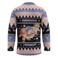 Astronaut Christmas Hockey Jersey Gingerbread In Space - Wonder Print Shop