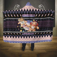 Astronaut Christmas Hooded Blanket Gingerbread In Space - Wonder Print Shop