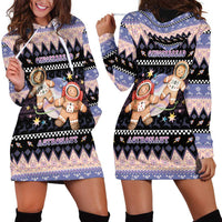 Astronaut Christmas Hoodie Dress Gingerbread In Space - Wonder Print Shop