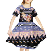 Astronaut Christmas Kid Short Sleeve Dress Gingerbread In Space - Wonder Print Shop