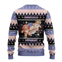 Astronaut Christmas Ugly Christmas Sweater Gingerbread In Space - Wonder Print Shop