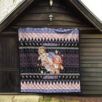 Astronaut Christmas Quilt Gingerbread In Space - Wonder Print Shop