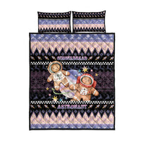 Astronaut Christmas Quilt Bed Set Gingerbread In Space - Wonder Print Shop