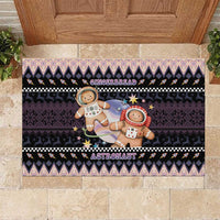 Astronaut Christmas Rubber Doormat Gingerbread In Space - Wonder Print Shop