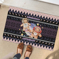 Astronaut Christmas Rubber Doormat Gingerbread In Space - Wonder Print Shop