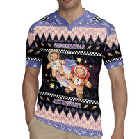 Astronaut Christmas Rugby Jersey Gingerbread In Space - Wonder Print Shop