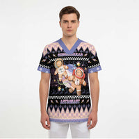 Astronaut Christmas Scrub Top Gingerbread In Space - Wonder Print Shop