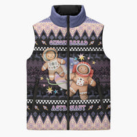 Astronaut Christmas Sleeveless Puffer Jacket Gingerbread In Space - Wonder Print Shop